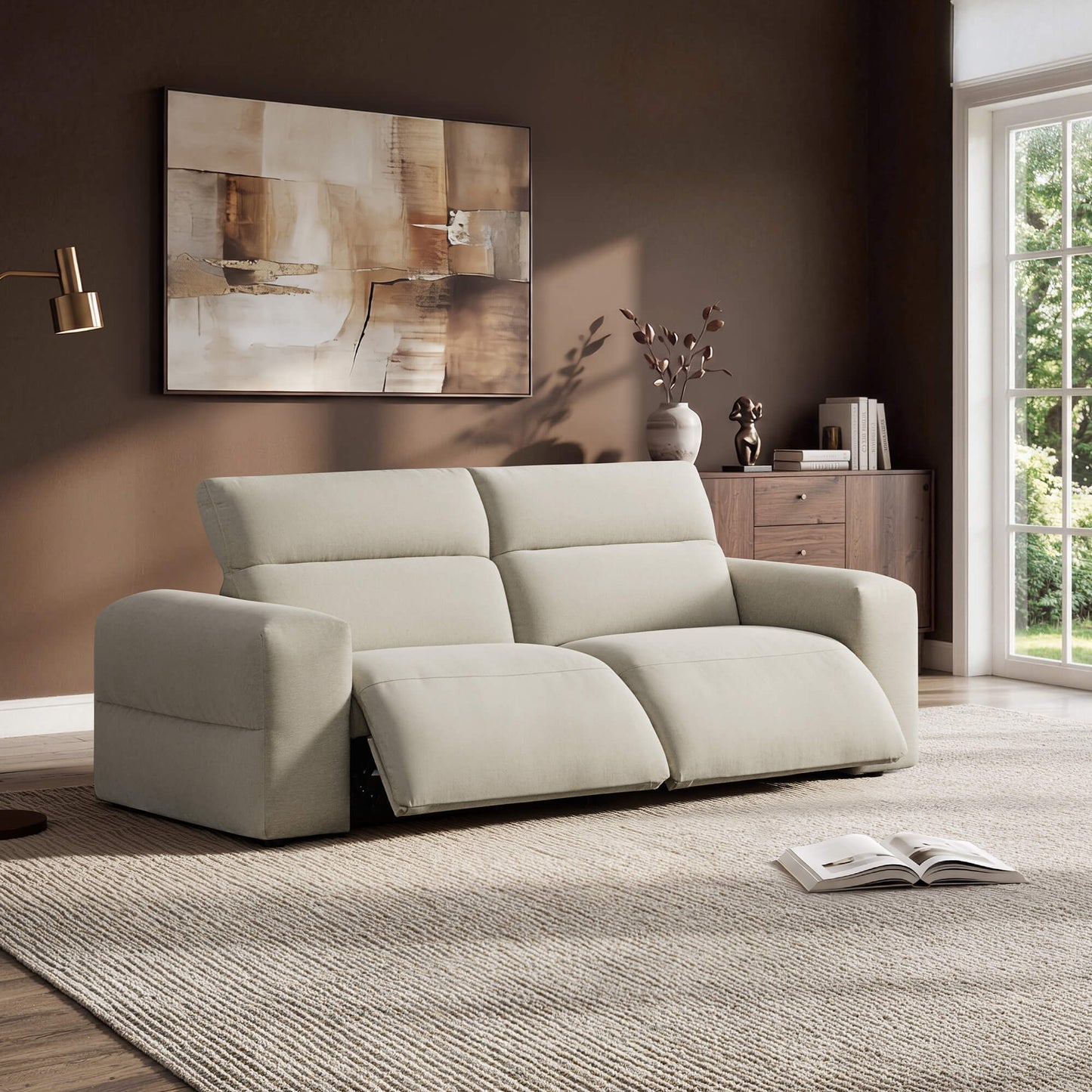 Modular 2-Seat Power Reclining Sofa with Power Headrests