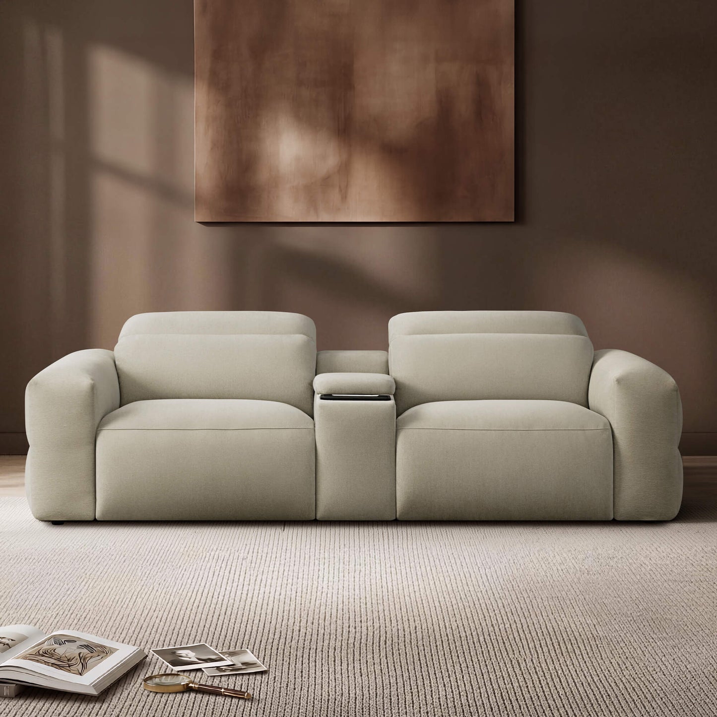 Modular 2-Seat Power Reclining Sofa with Power Headrests