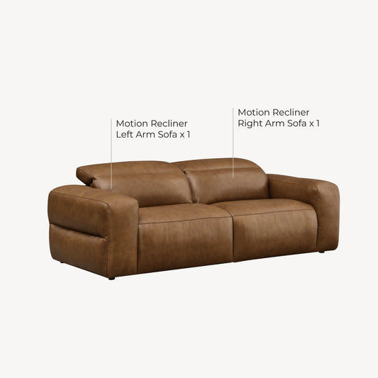 Modular 2-Seat Power Reclining Sofa with Power Headrests