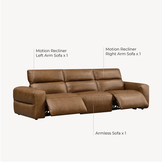 Modular 2-Seat Power Reclining Sofa with Power Headrests