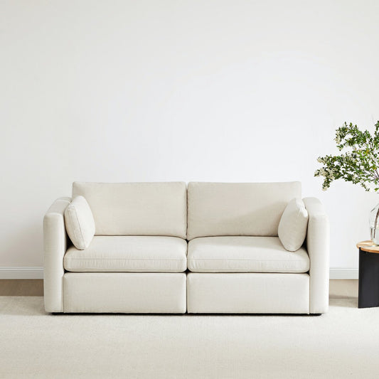 Modular 2-Seat Sofa in Versatile Grey Fabric