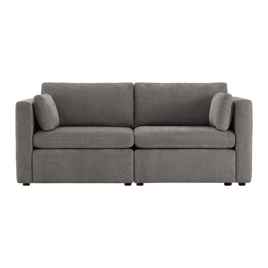 Modular 2-Seat Sofa in Versatile Grey Fabric