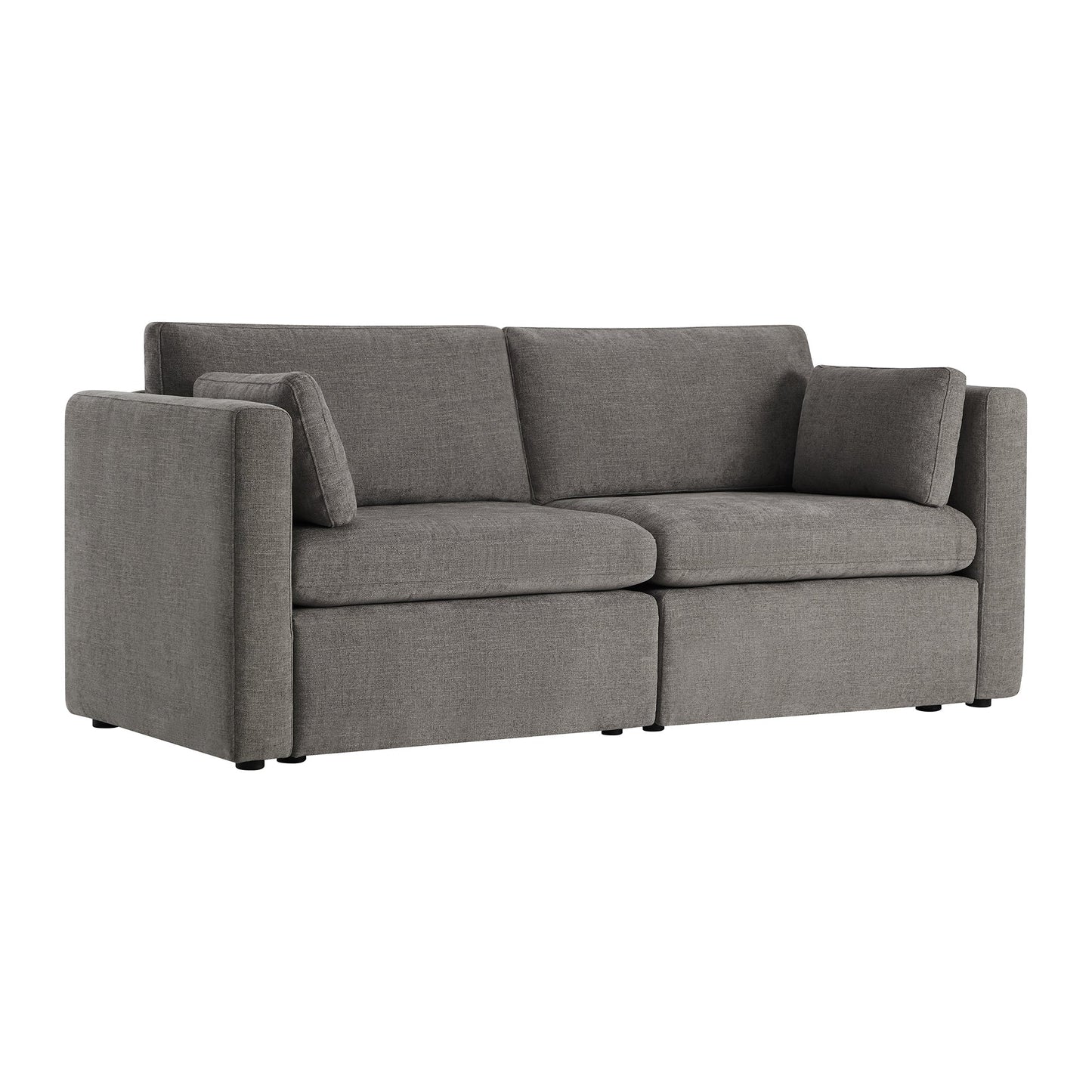 Modular 2-Seat Sofa in Versatile Grey Fabric