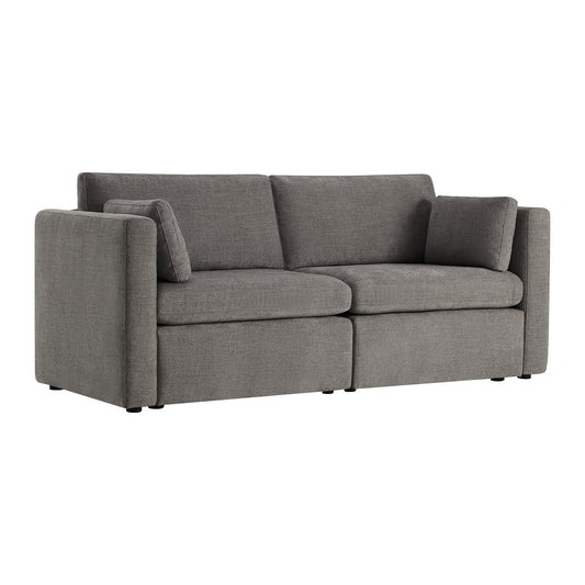 Modular 2-Seat Sofa in Versatile Grey Fabric