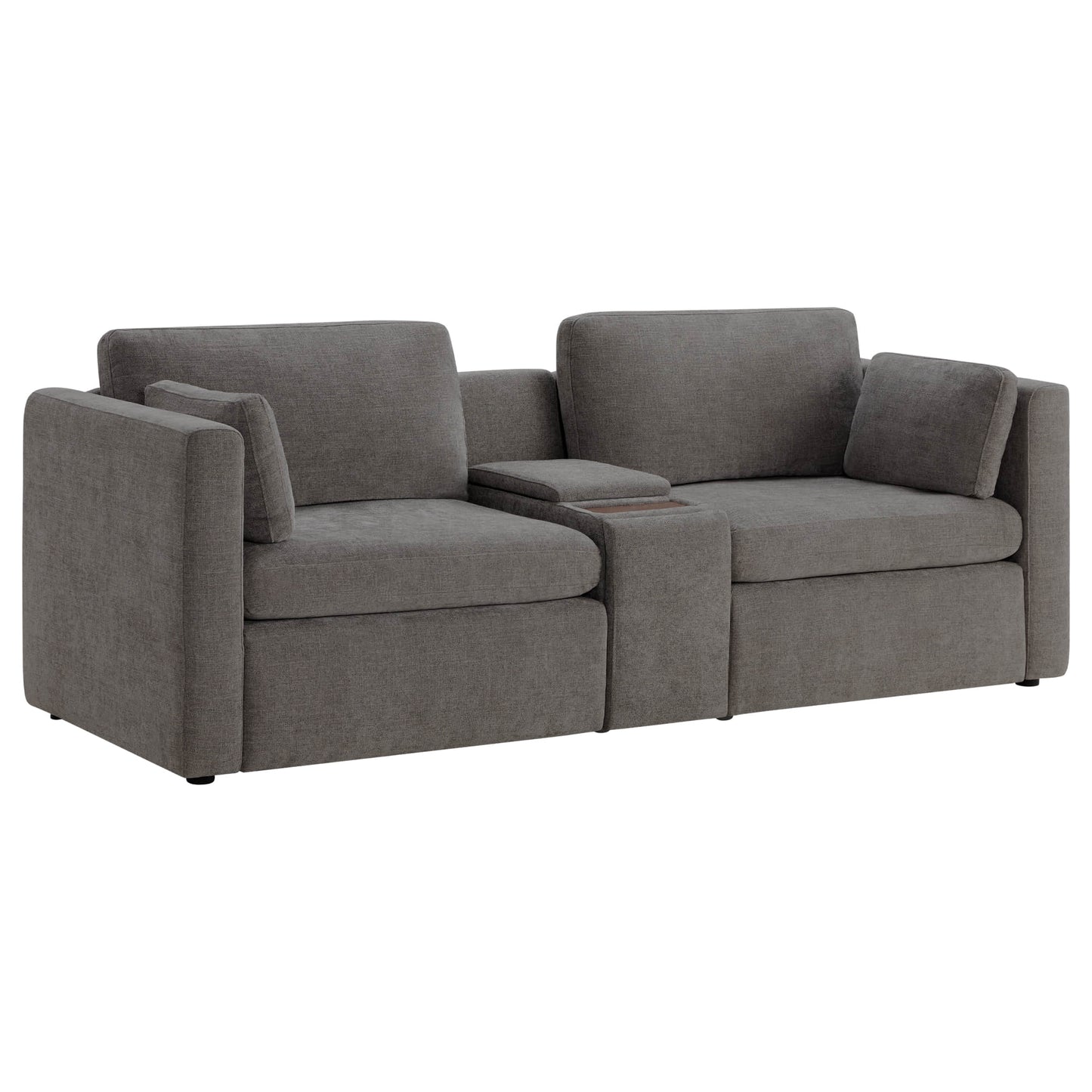 Modular 2-Seat Sofa in Versatile Grey Fabric