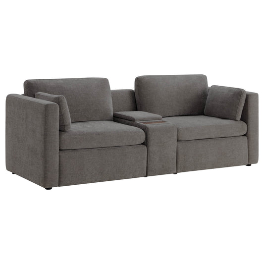 Modular 2-Seat Sofa in Versatile Grey Fabric