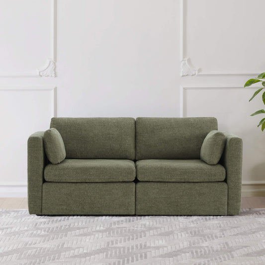 Modular 2-Seat Sofa in Versatile Grey Fabric