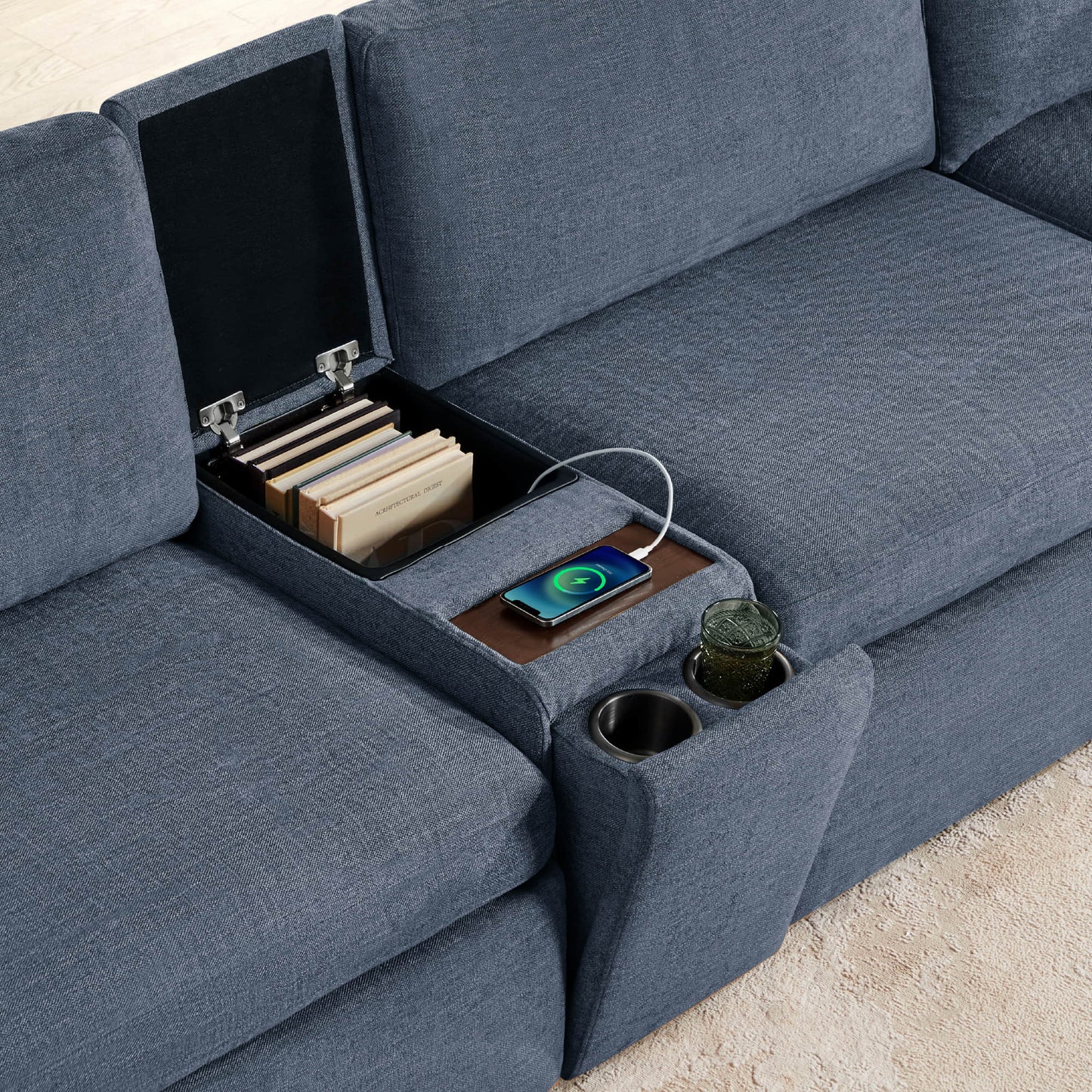 Modular 2-Seat Sofa in Versatile Grey Fabric