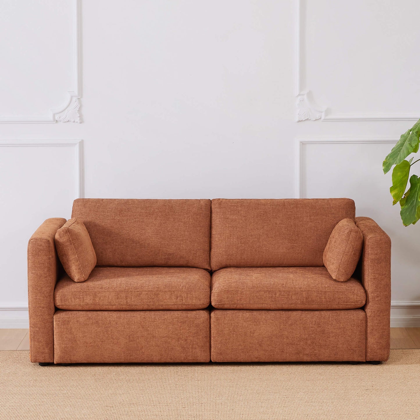 Modular 2-Seat Sofa in Versatile Grey Fabric