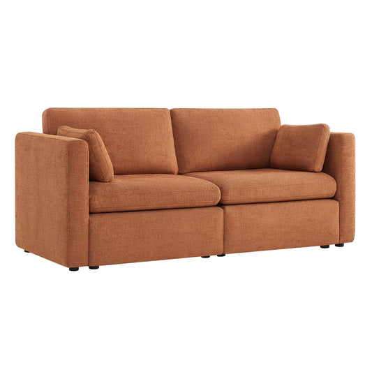 Modular 2-Seat Sofa in Versatile Grey Fabric