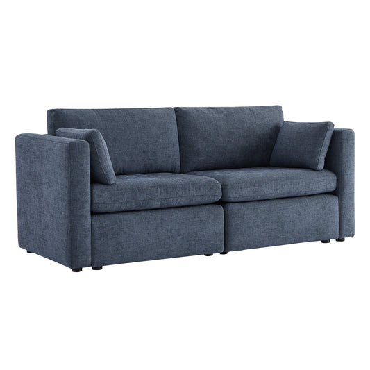 Modular 2-Seat Sofa in Versatile Grey Fabric