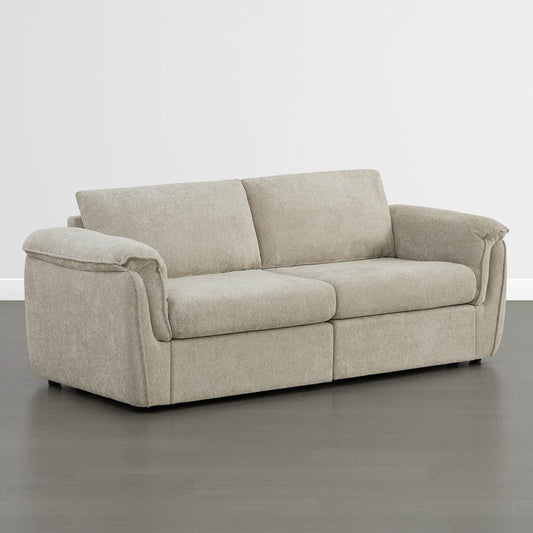 Modular 2-Seat Sofa with Double-Layer Armrests