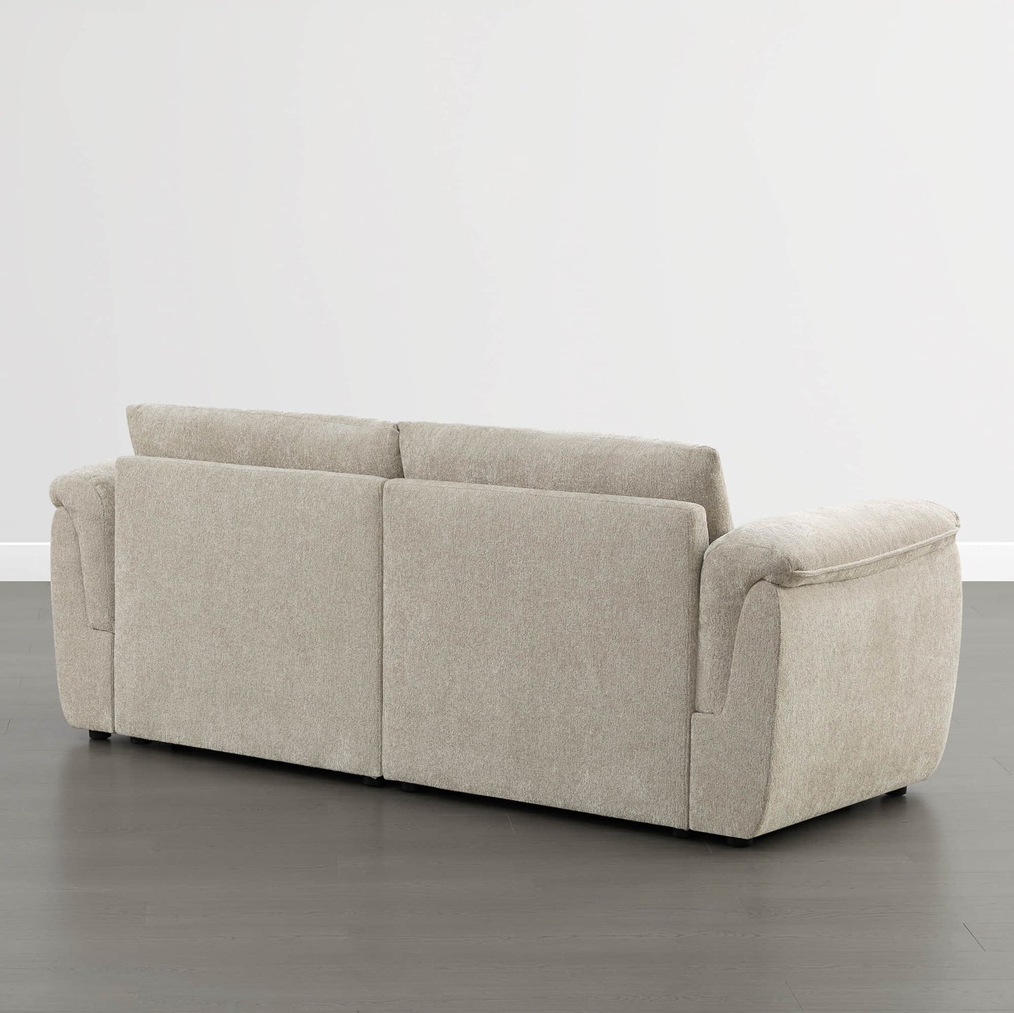 Modular 2-Seat Sofa with Double-Layer Armrests