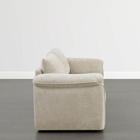 Modular 2-Seat Sofa with Double-Layer Armrests