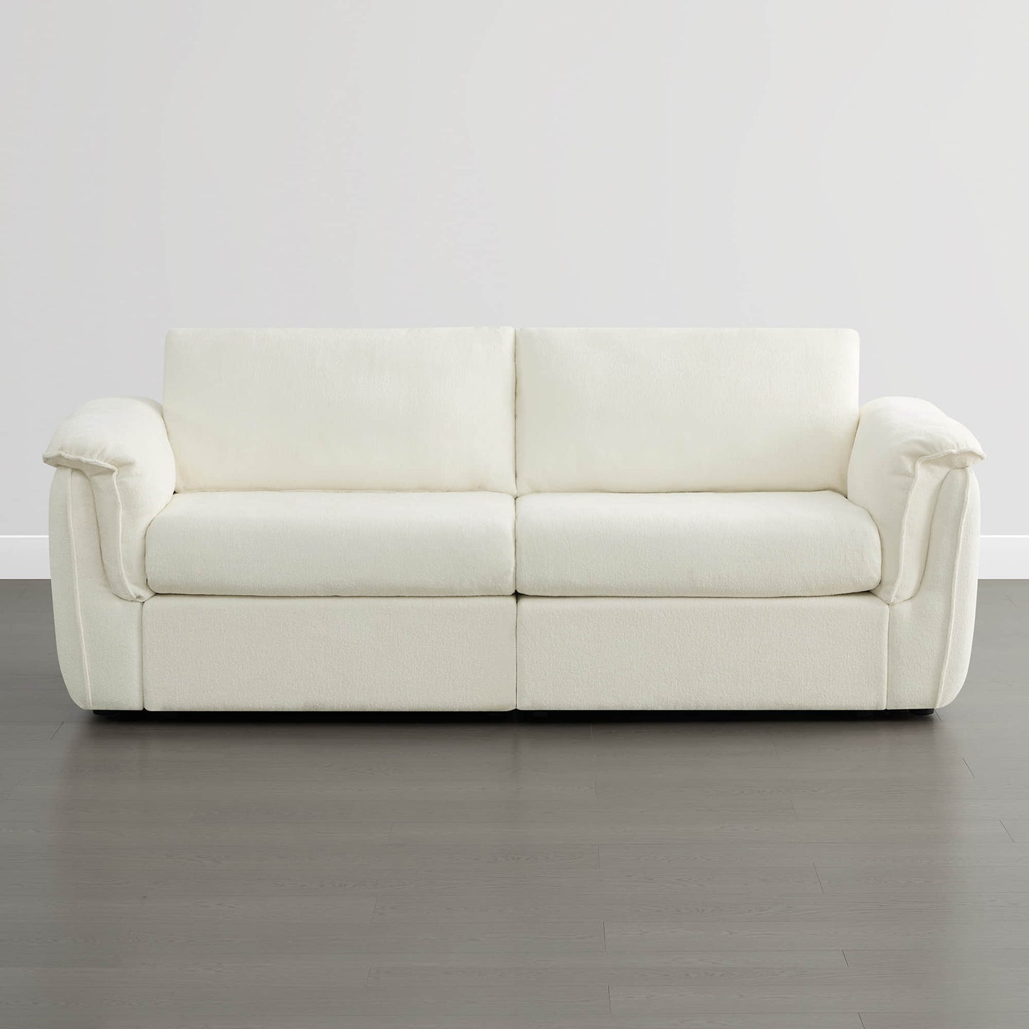 Modular 2-Seat Sofa with Double-Layer Armrests