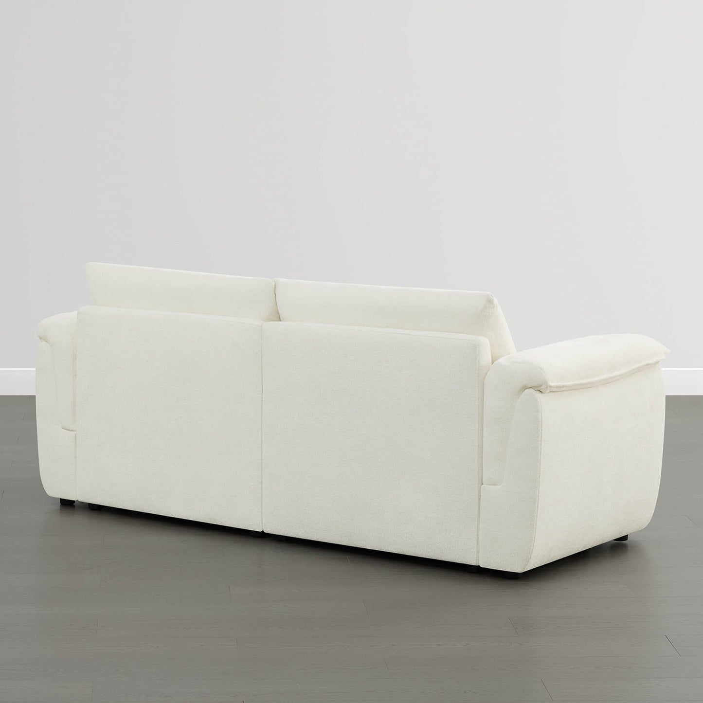Modular 2-Seat Sofa with Double-Layer Armrests