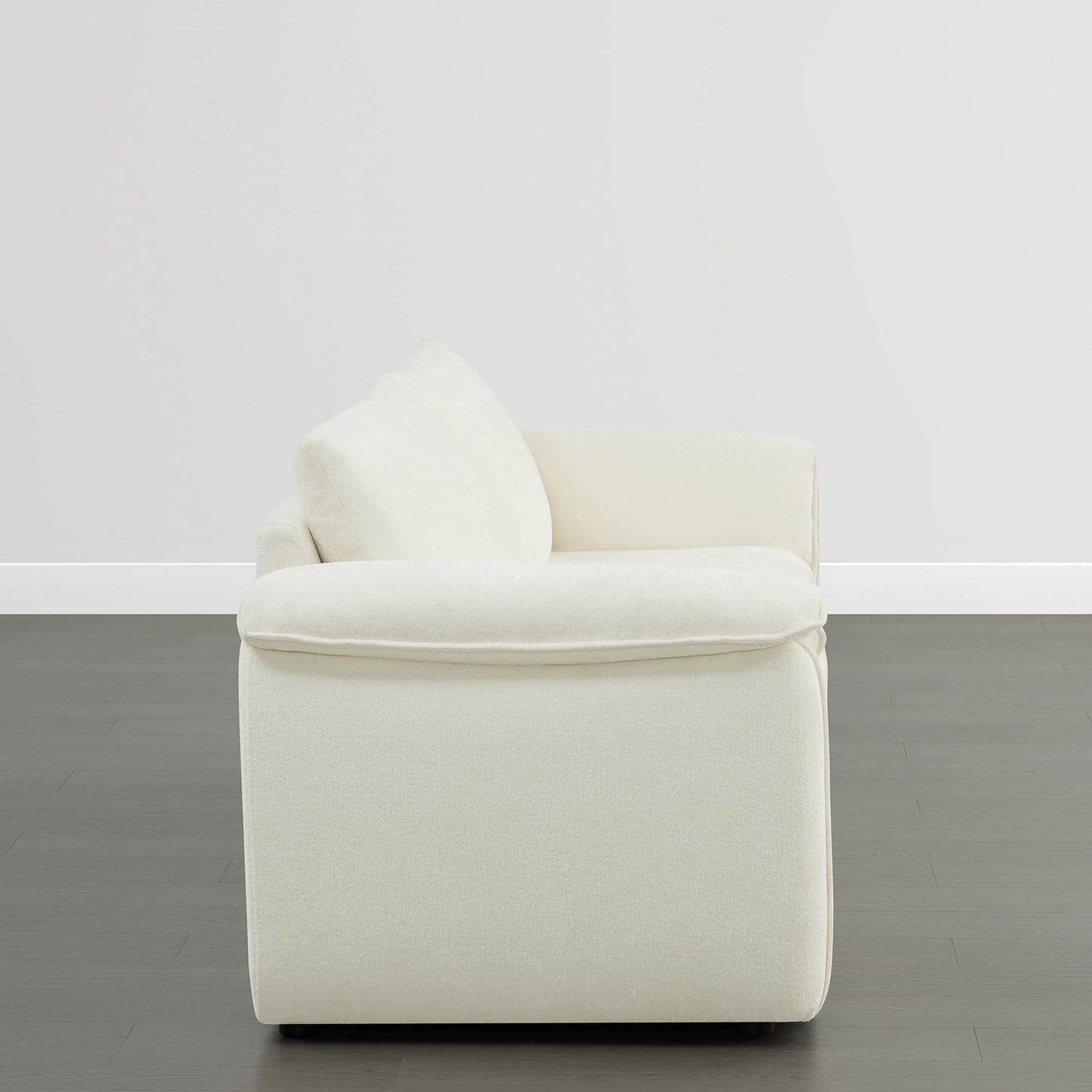 Modular 2-Seat Sofa with Double-Layer Armrests