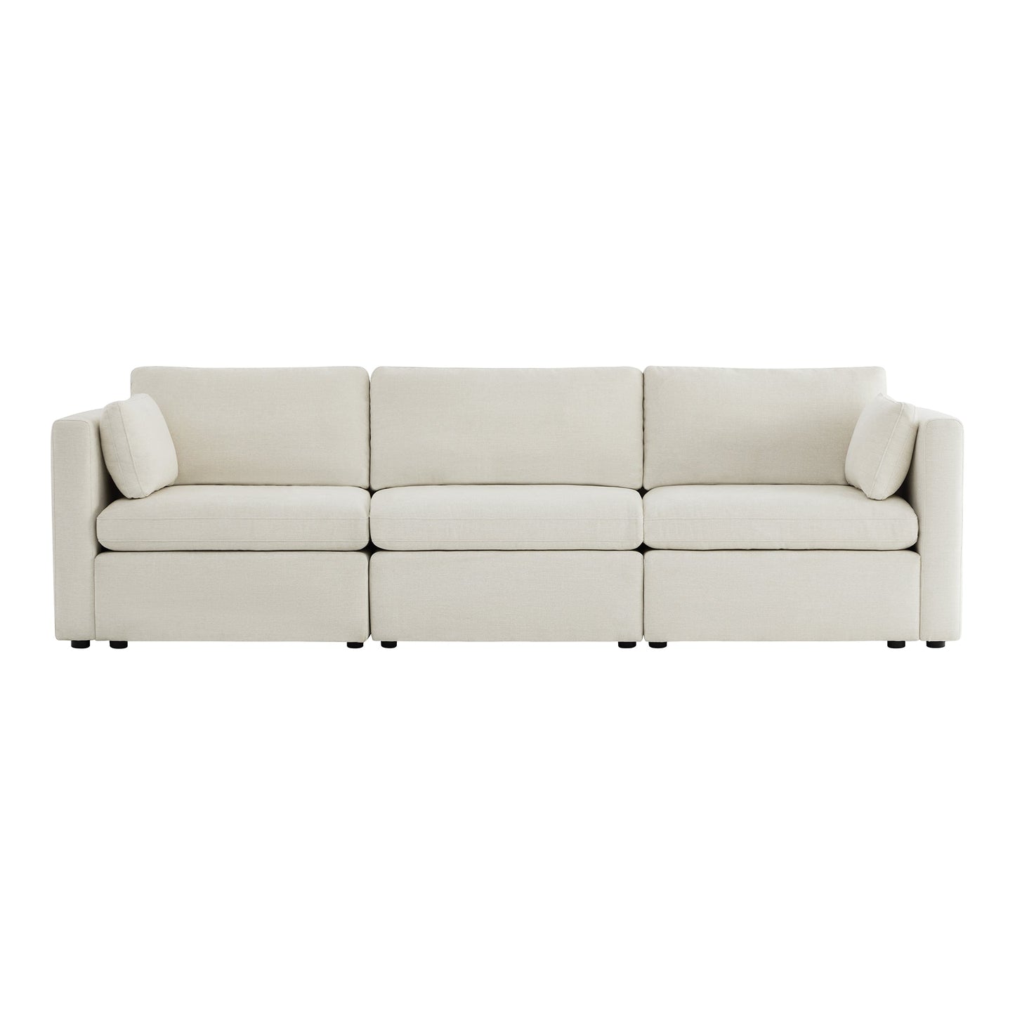 Modular 3-Seat Sofa with Customizable Configuration