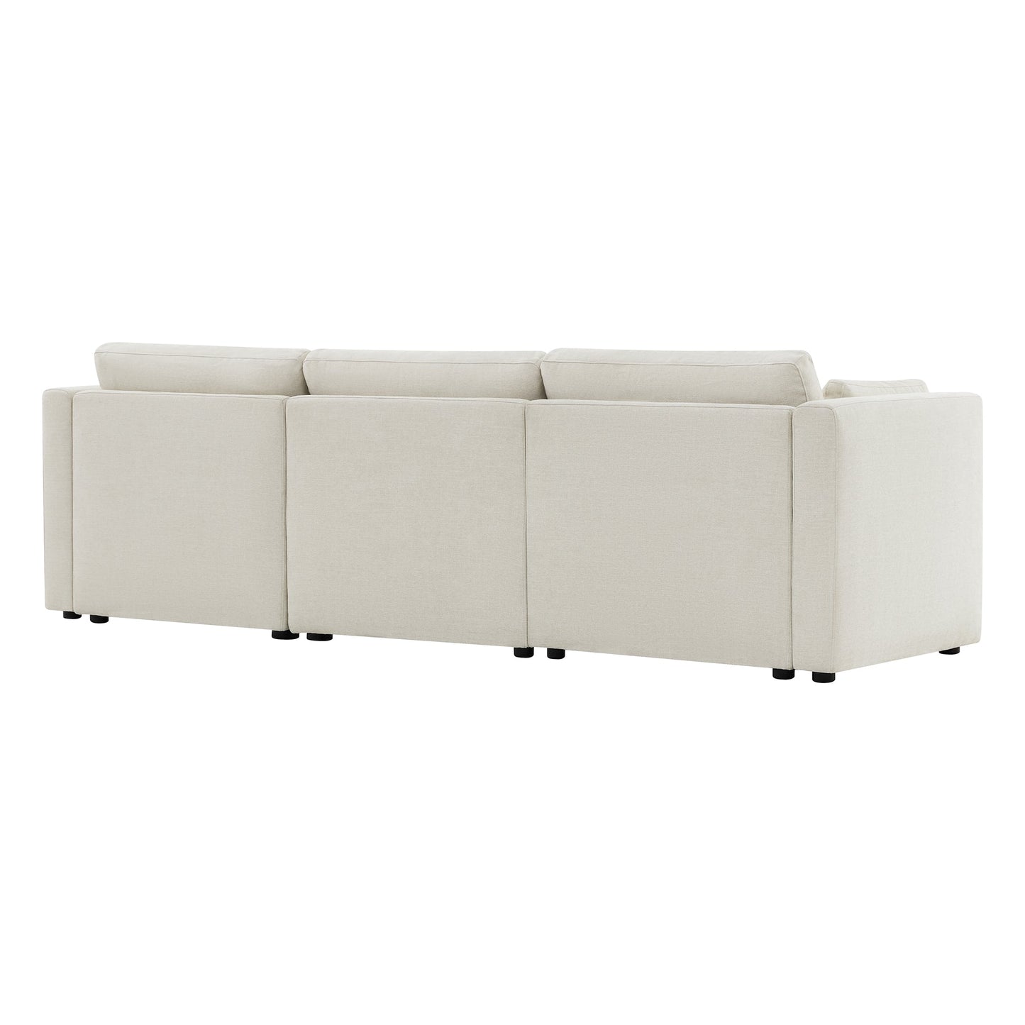 Modular 3-Seat Sofa with Customizable Configuration
