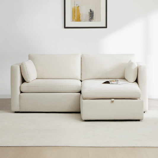 Modular 3-Seat Sofa with Customizable Configuration