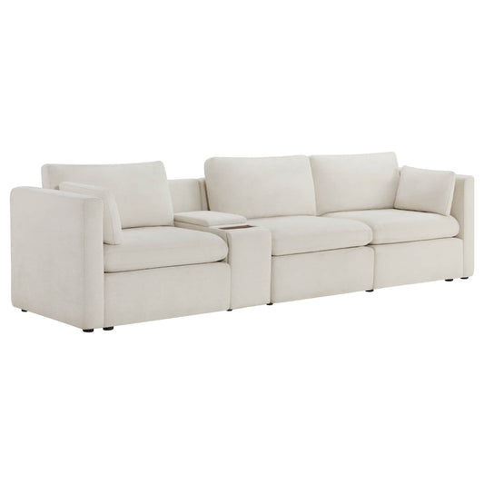 Modular 3-Seat Sofa with Customizable Configuration