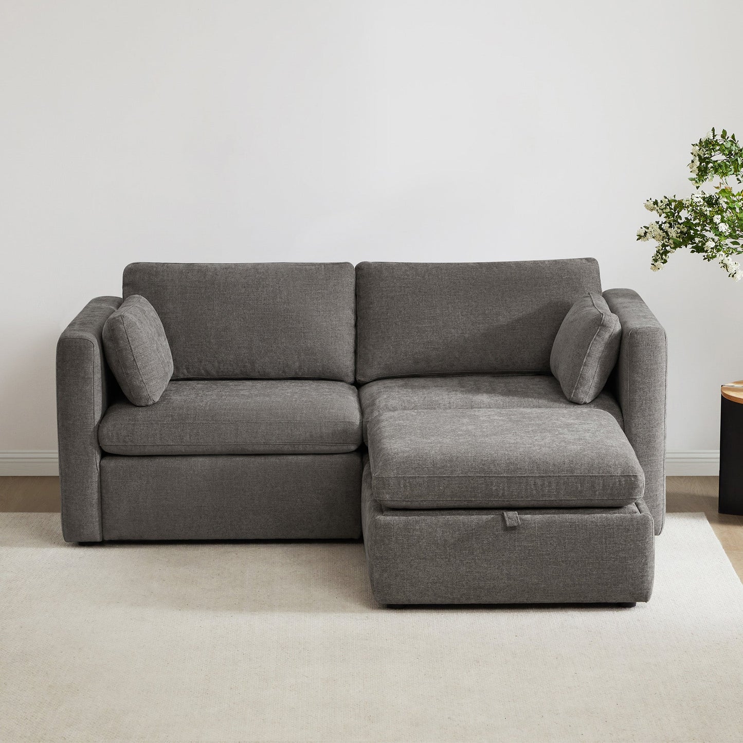 Modular 3-Seat Sofa with Customizable Configuration