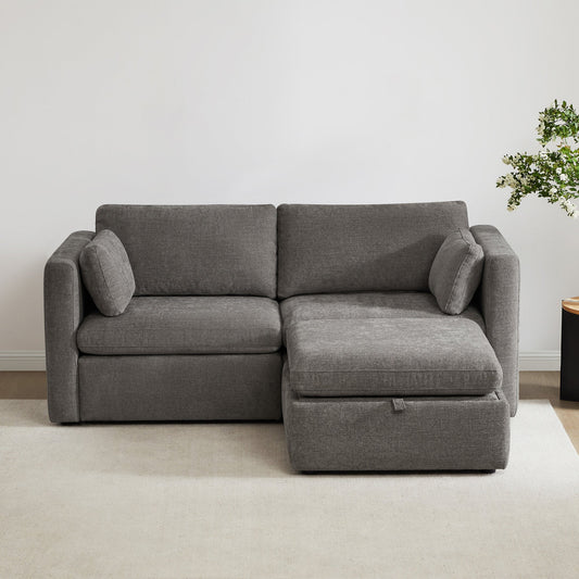 Modular 3-Seat Sofa with Customizable Configuration