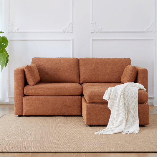 Modular 3-Seat Sofa with Customizable Configuration