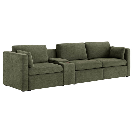 Modular 3-Seat Sofa with Customizable Configuration