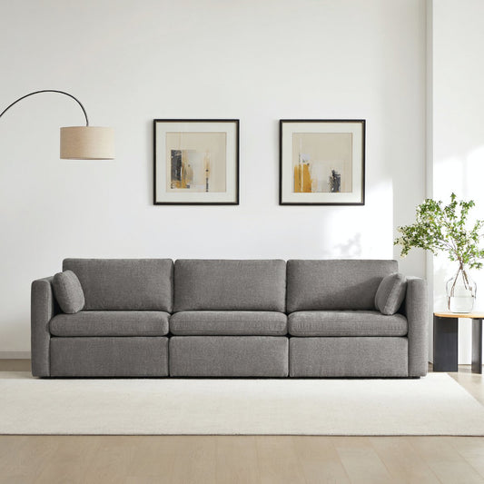 Modular 3-Seat Sofa with Customizable Configuration