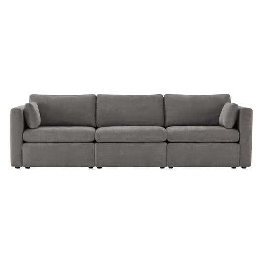 Modular 3-Seat Sofa with Customizable Configuration