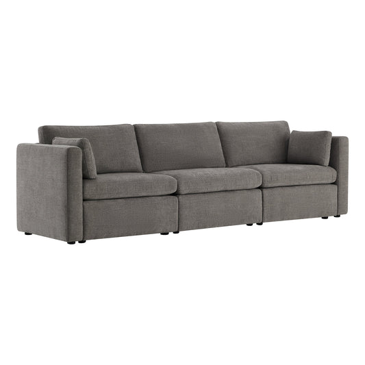 Modular 3-Seat Sofa with Customizable Configuration