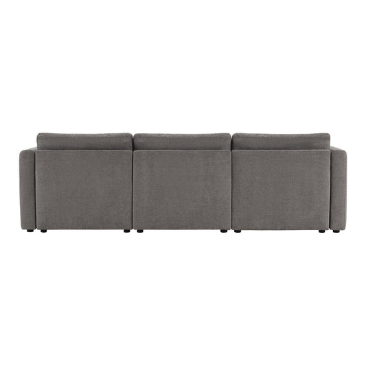 Modular 3-Seat Sofa with Customizable Configuration