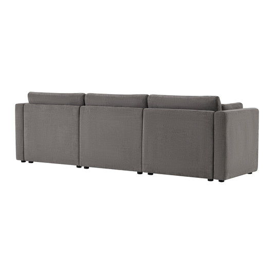 Modular 3-Seat Sofa with Customizable Configuration