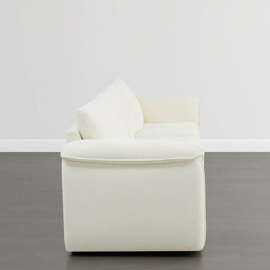 Modular 3-Seat Sofa with Double-Layer Armrests