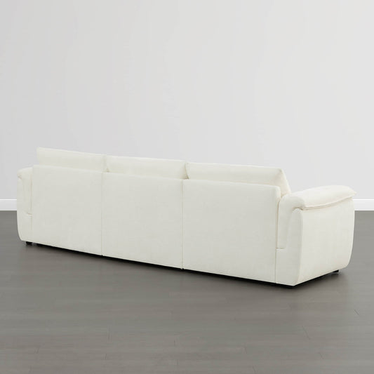 Modular 3-Seat Sofa with Double-Layer Armrests