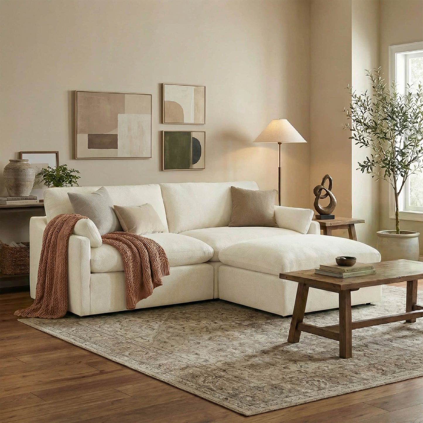 Modular 3-Seater Sofa with Contemporary Design
