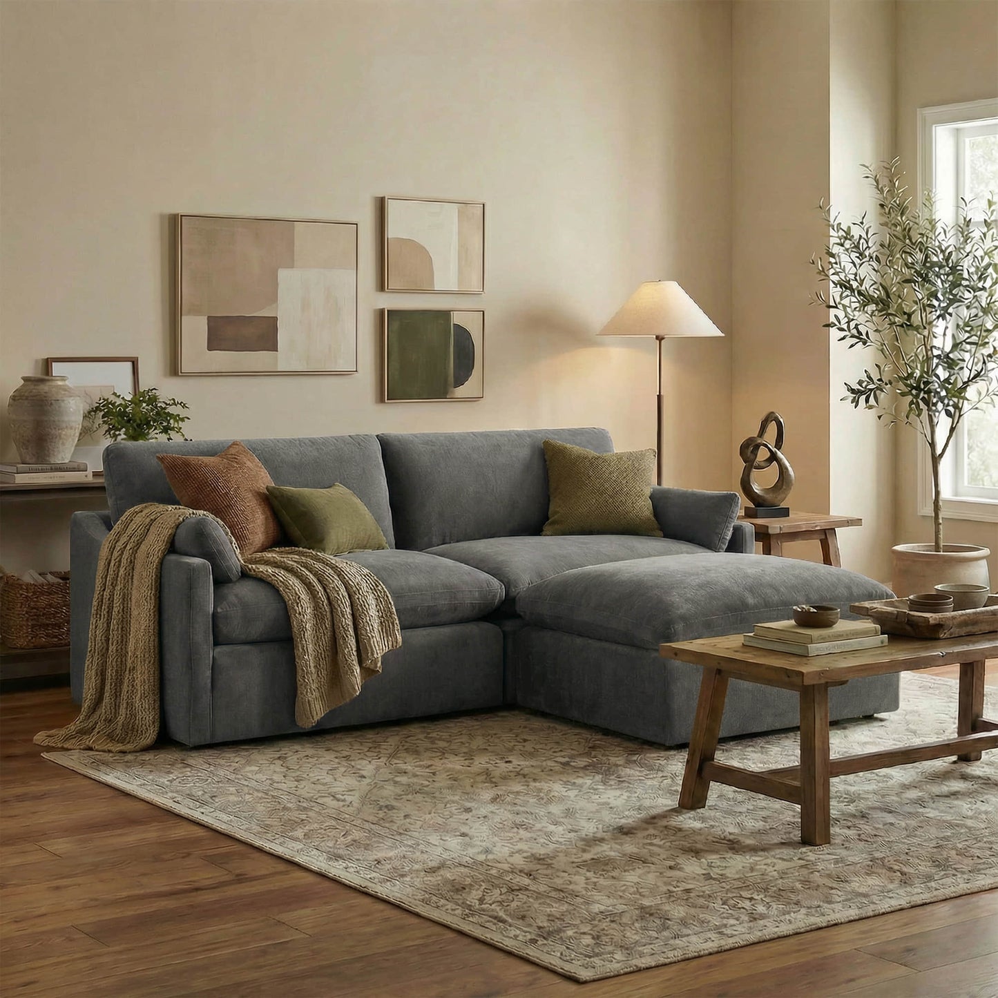 Modular 3-Seater Sofa with Contemporary Design