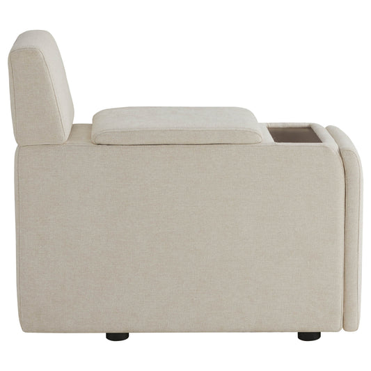 Modular 4-Seat Sofa Chaise with Storage Ottoman