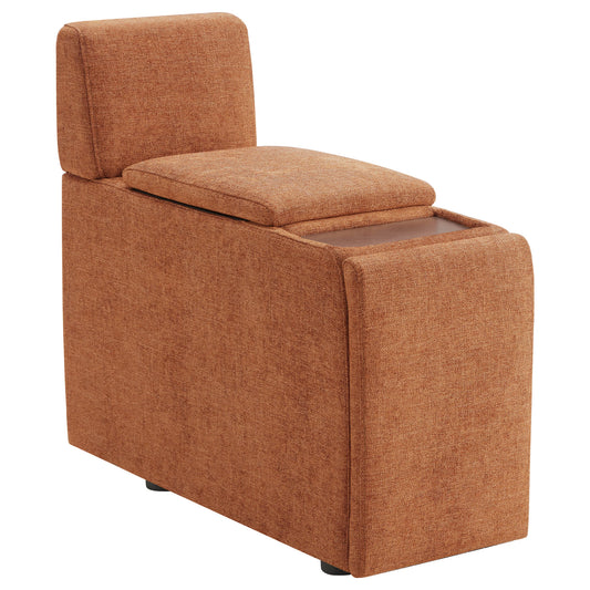 Modular 4-Seat Sofa Chaise with Storage Ottoman
