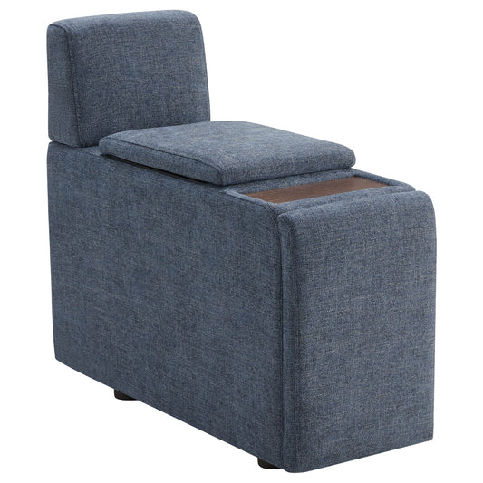 Modular 4-Seat Sofa Chaise with Storage Ottoman