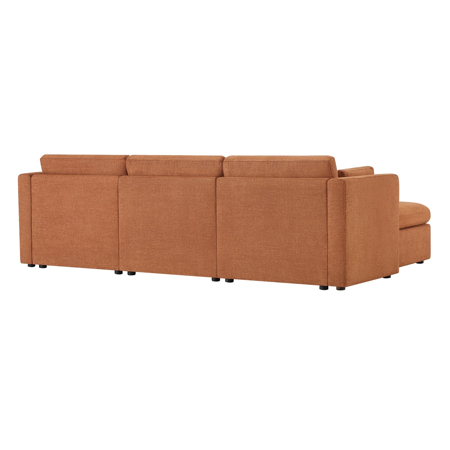 Modular 4-Seat Sofa Chaise with Storage Ottoman
