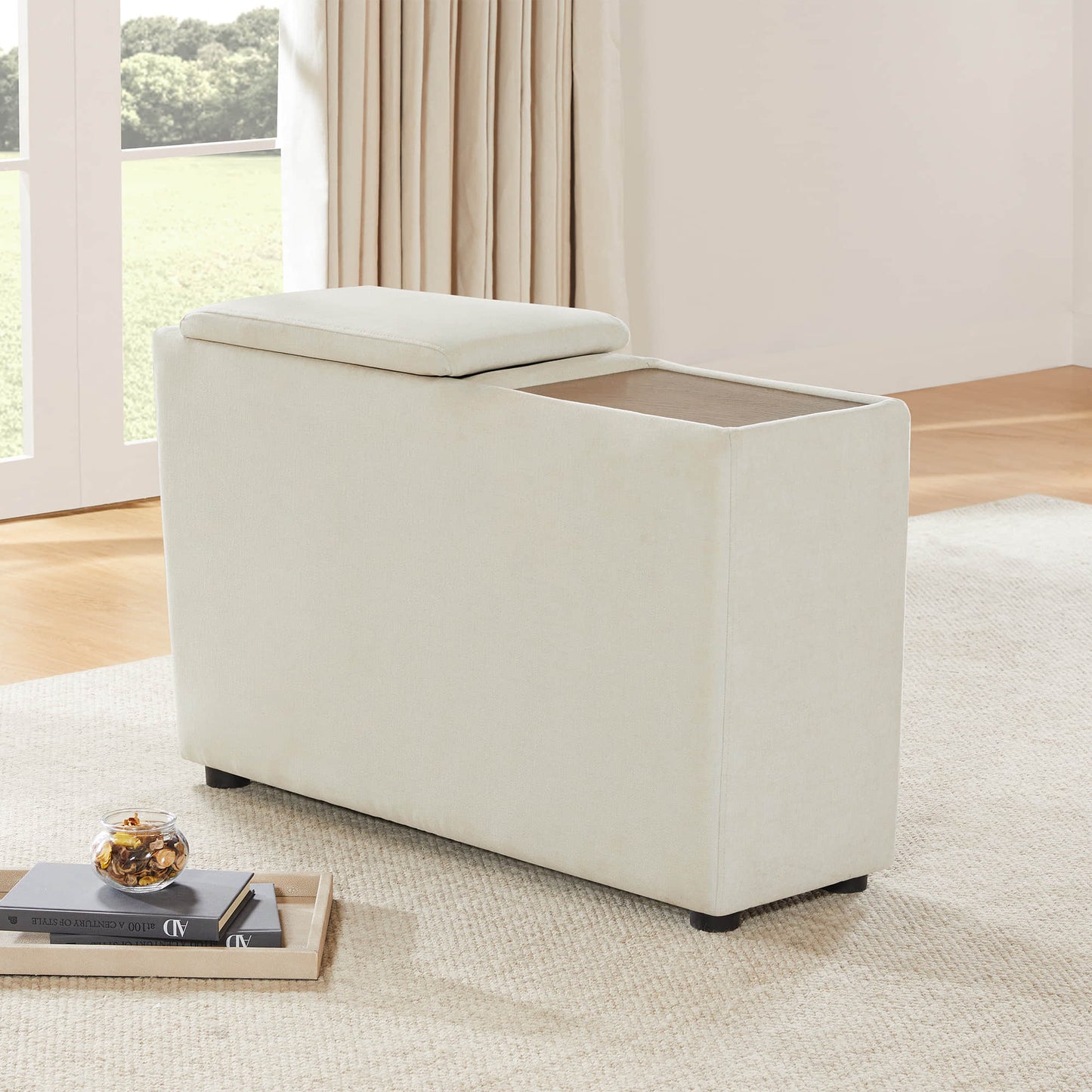 Modular 4-Seater Sofa-Chaise with Angled Design