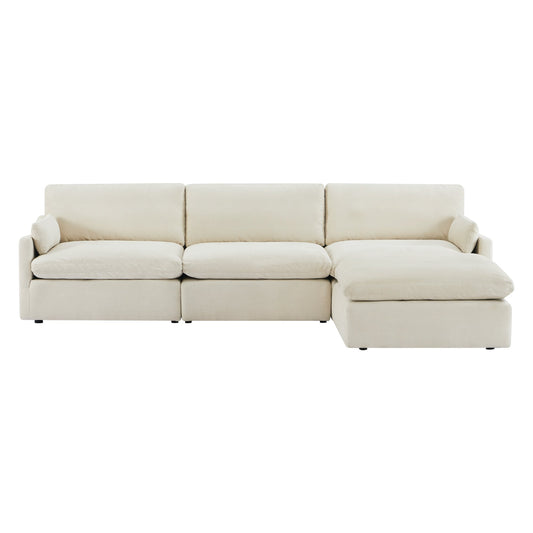 Modular 4-Seater Sofa-Chaise with Angled Design