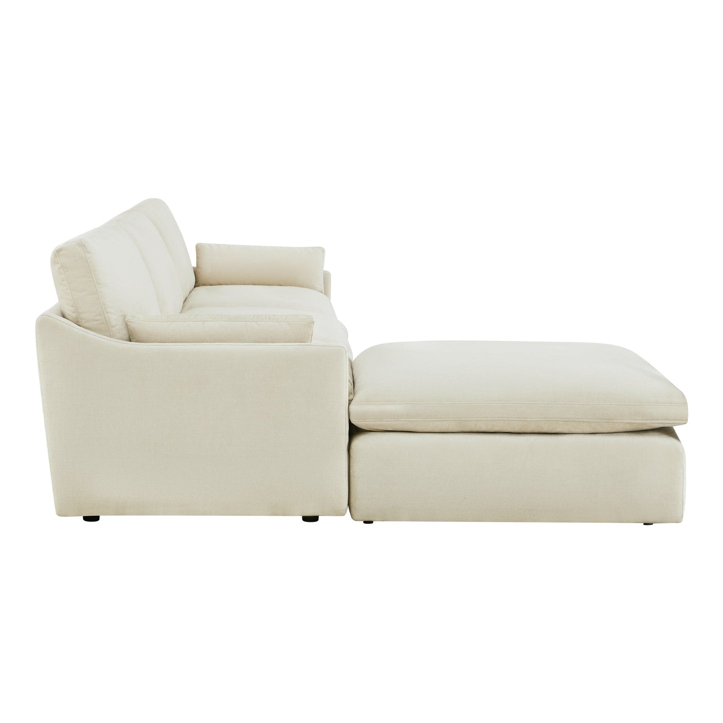 Modular 4-Seater Sofa-Chaise with Angled Design