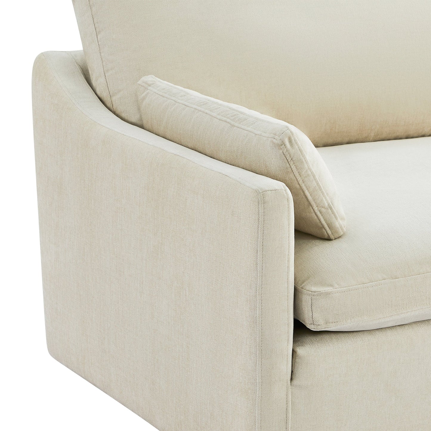 Modular 4-Seater Sofa-Chaise with Angled Design