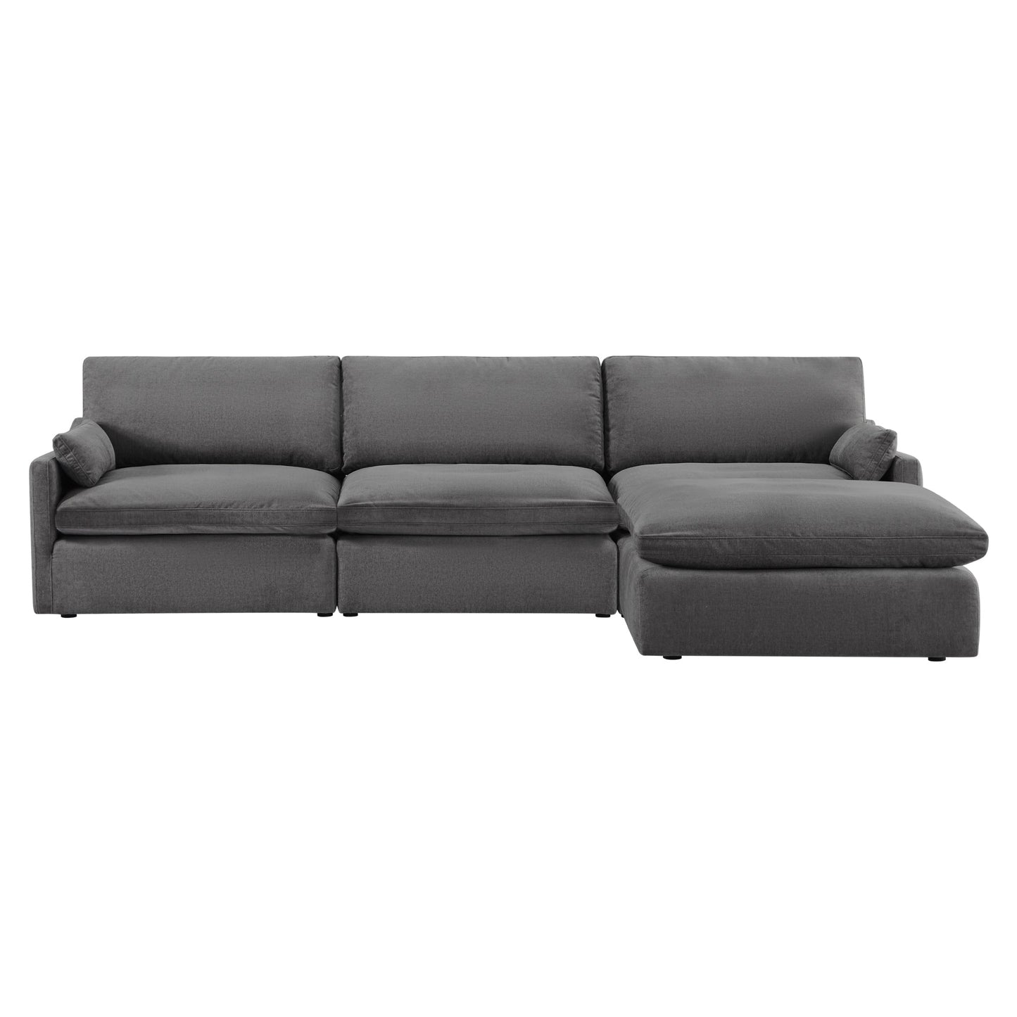 Modular 4-Seater Sofa-Chaise with Angled Design