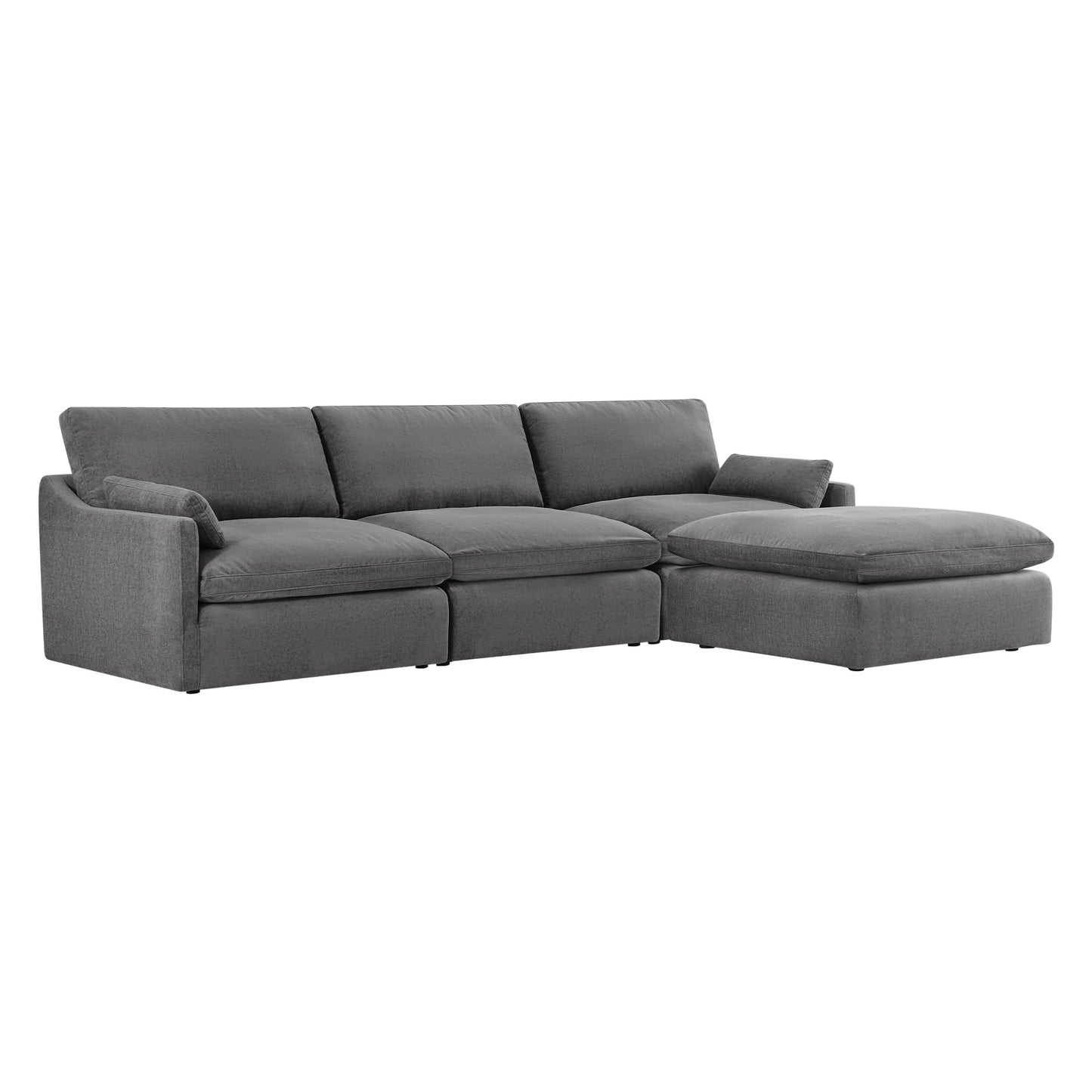 Modular 4-Seater Sofa-Chaise with Angled Design