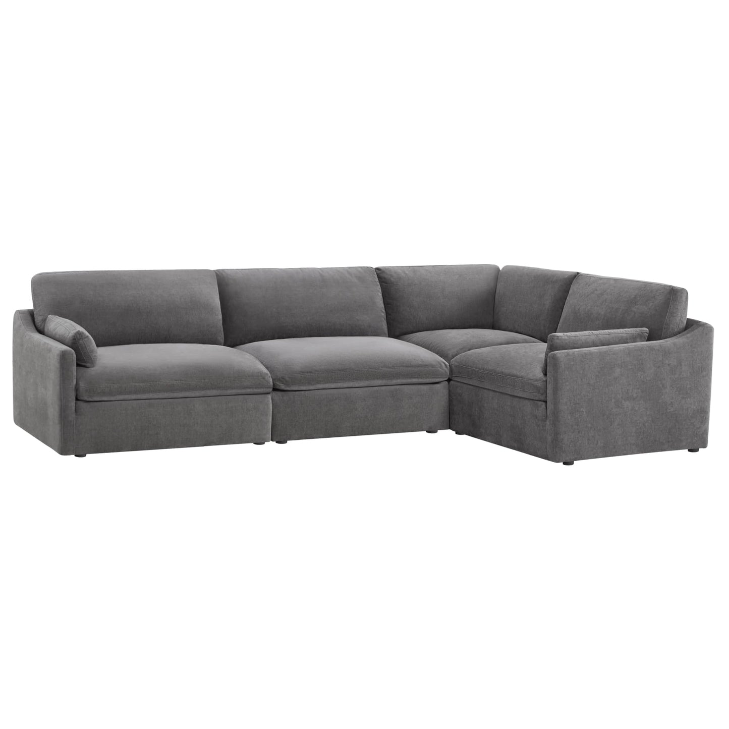Modular 4-Seater Sofa-Chaise with Angled Design