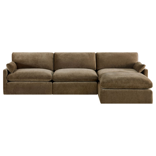 Modular 4-Seater Sofa-Chaise with Angled Design
